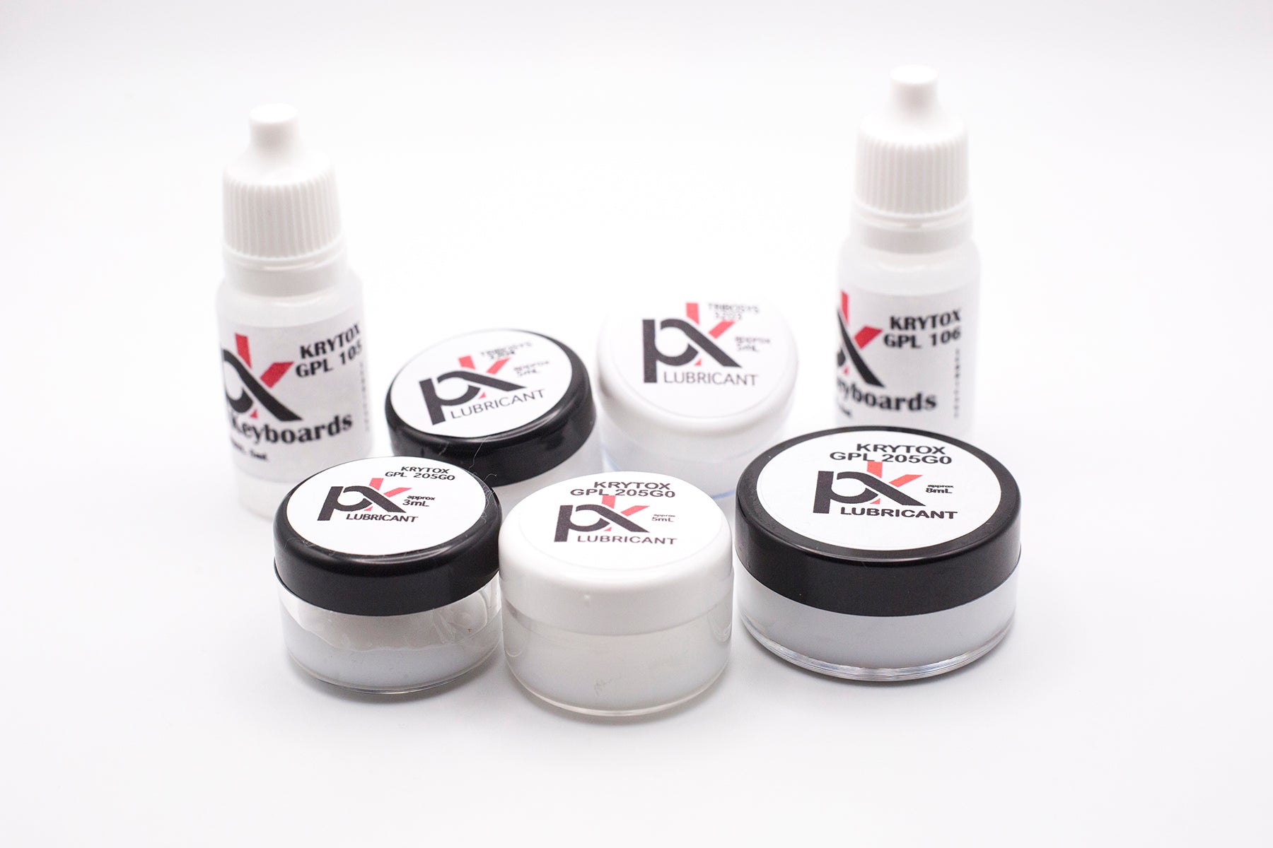 Lubricant Collection (205g0, GPL 105, GPL 106, Tribosys 3203, Tribosys 3204)