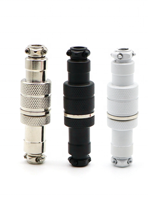 silver black white gx16 connector aviators