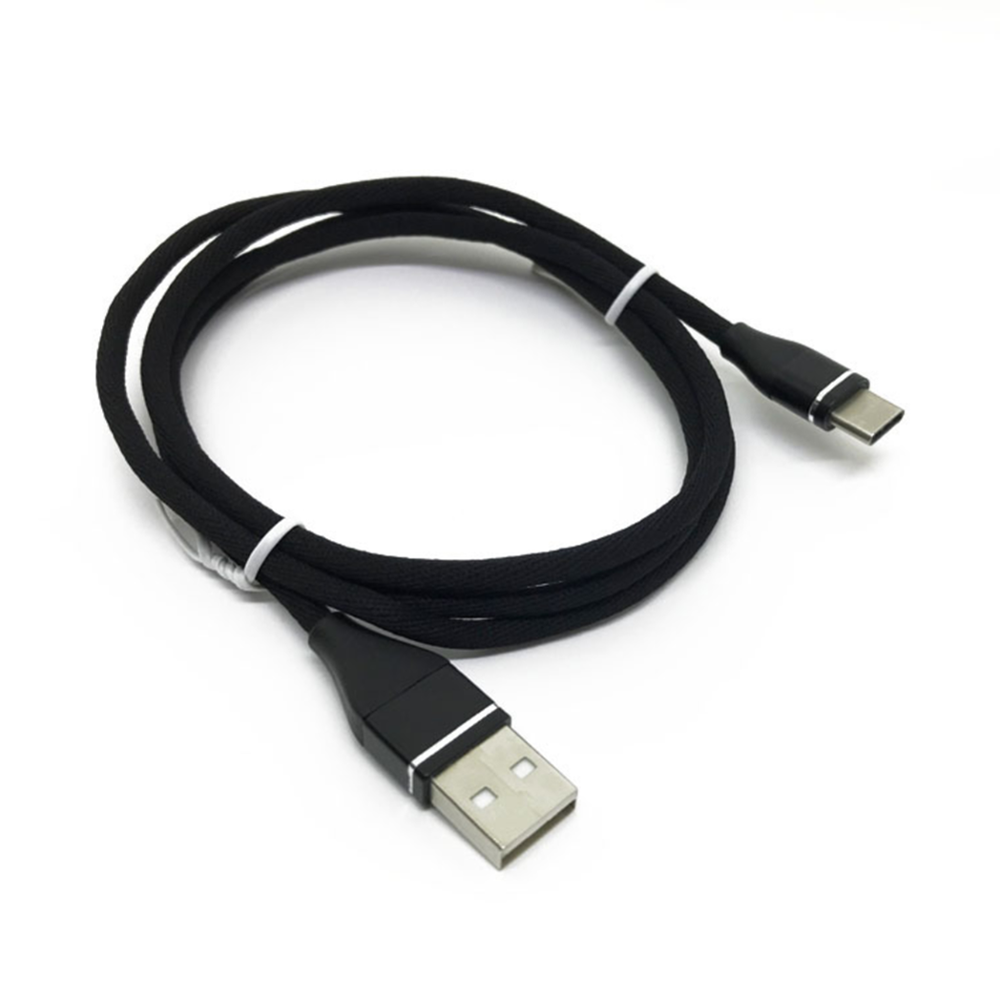 Black Sleeved USB-C Type C Cable