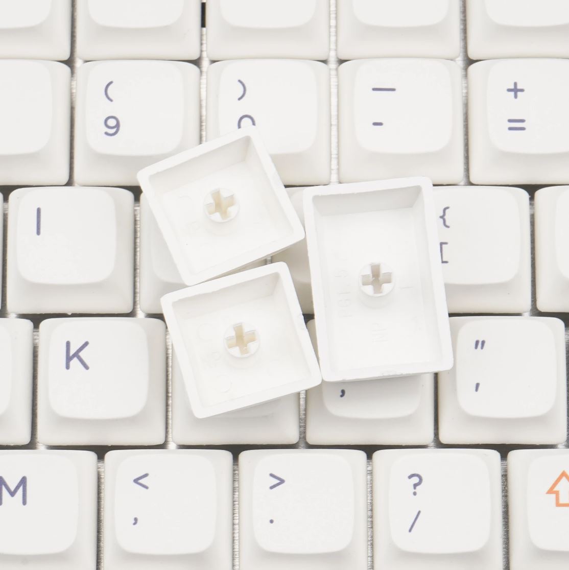 NP PBT Crayon Pure White Keycaps Set English