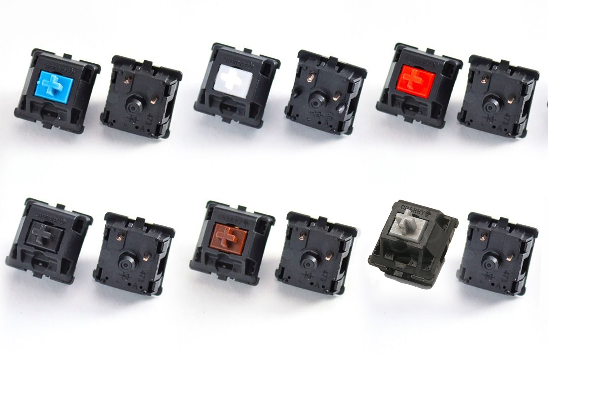 Cherry MX Keyswitches - Plate Mount - 10 Pack (Cherry)