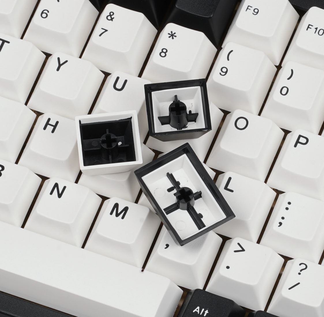 EPBT Black & White ABS Doubleshot Keycaps Set