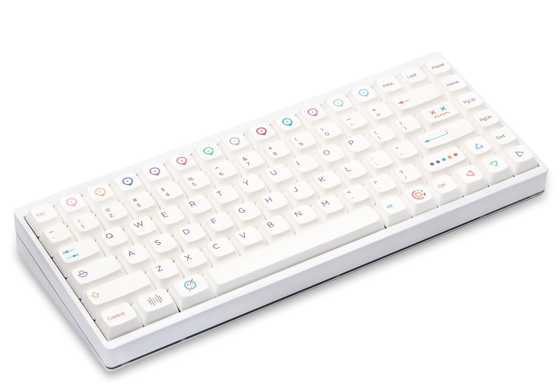 NP PBT Crayon Pure White Keycaps Set English